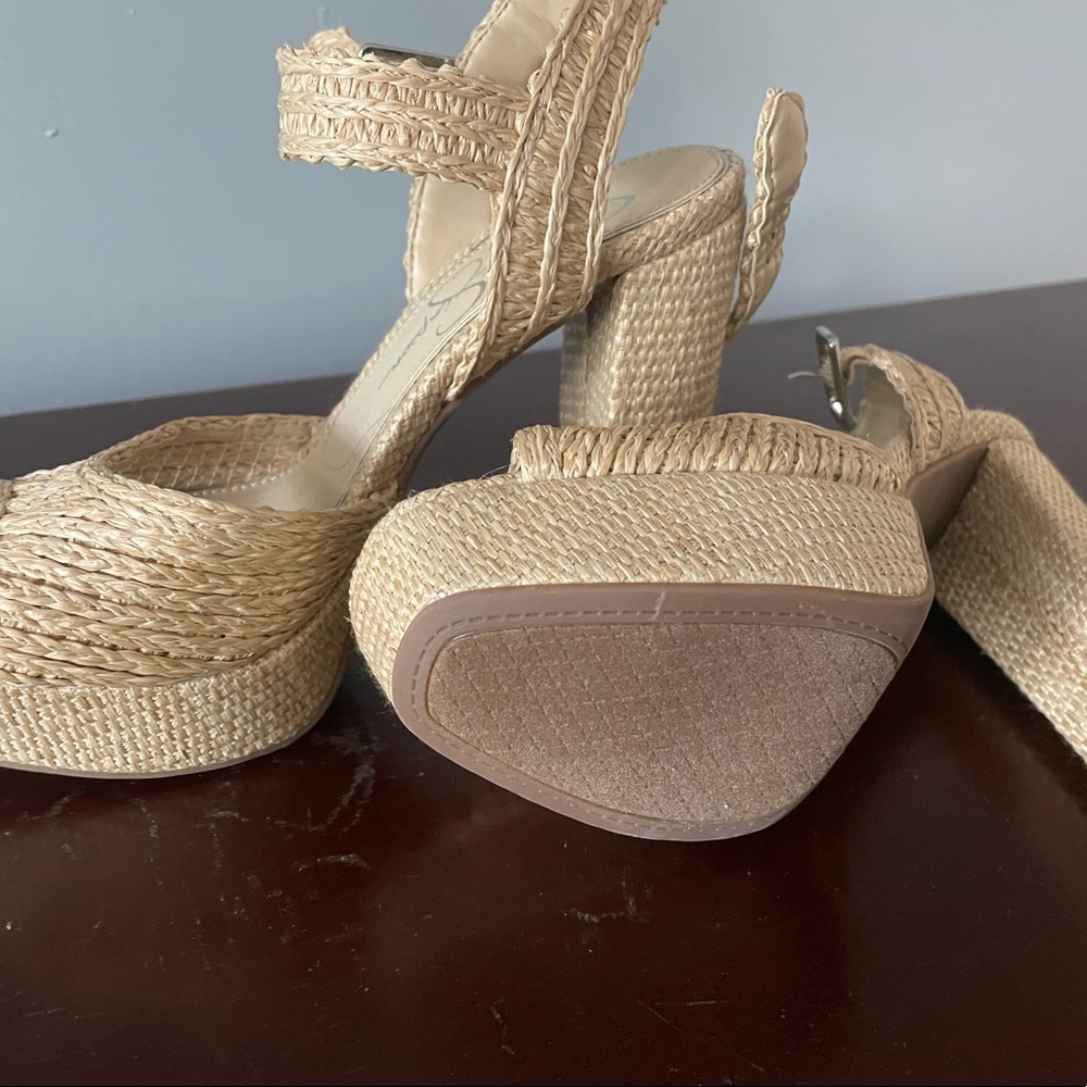 Jessica Simpson tan heels